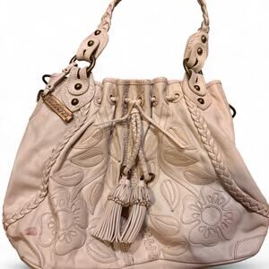 Lockhart bucket bag cream leather